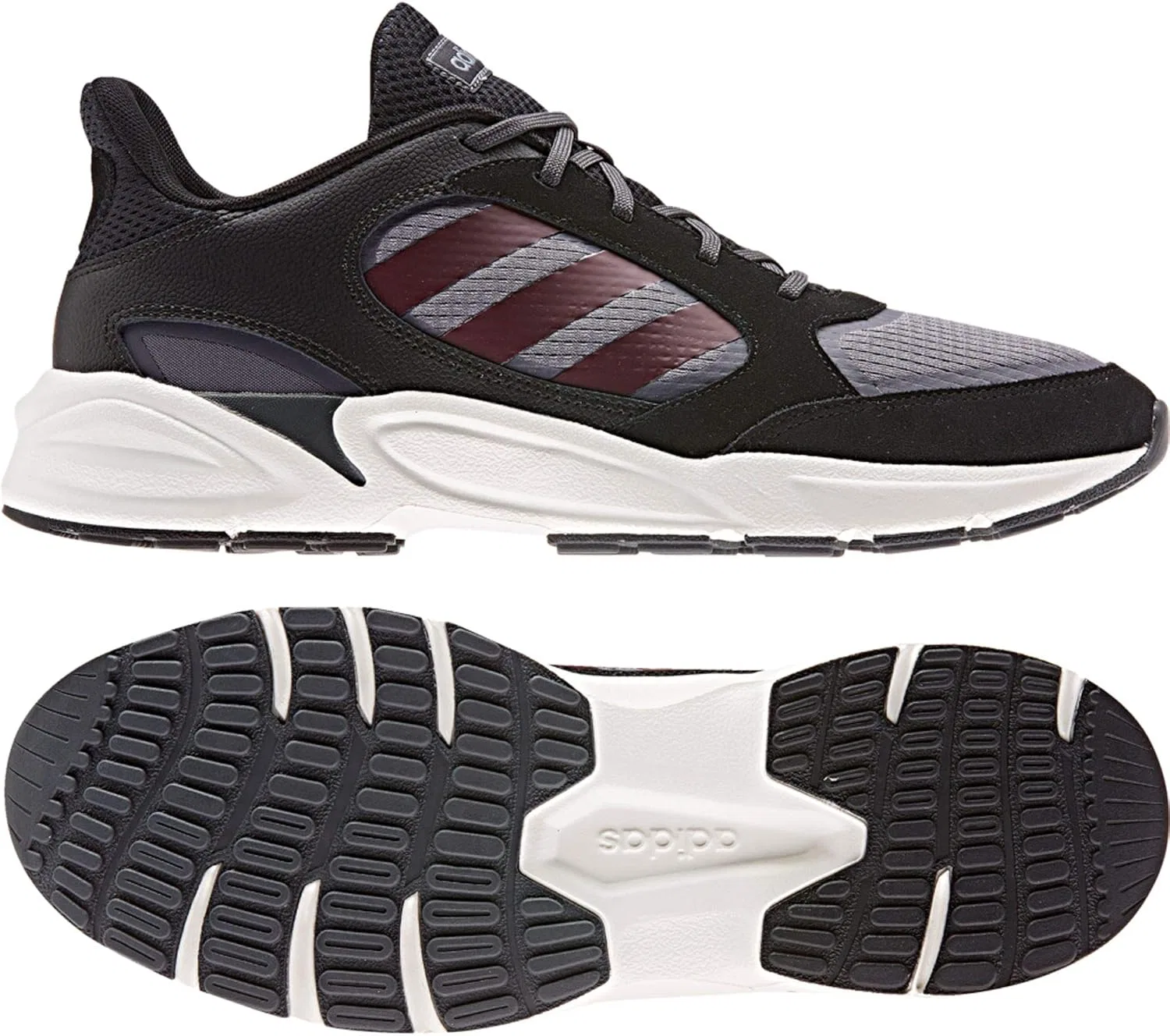 Мужские кроссовки Adidas Valasion 90-х годов - черный цвет, размер: — фото 2