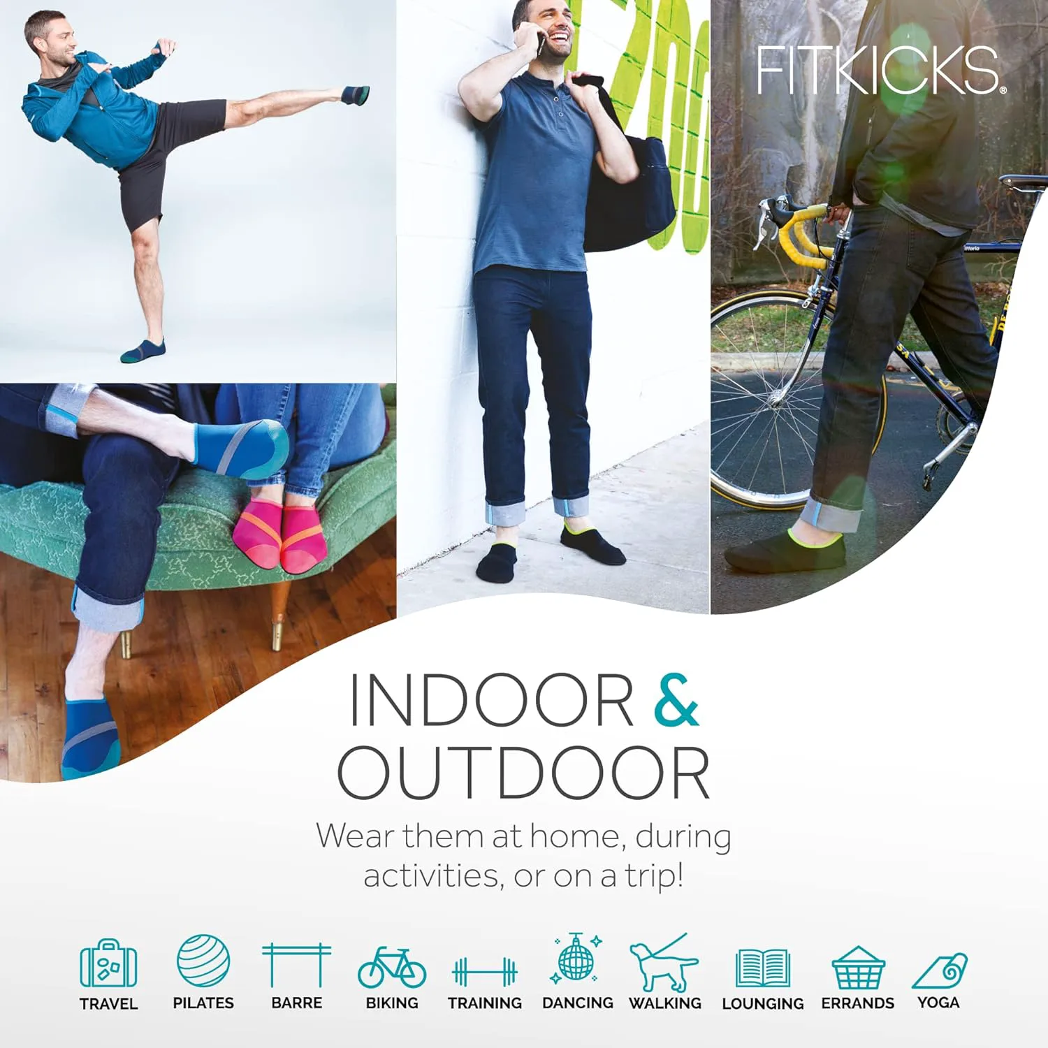Активная мужская обувь FITKICKS, складывающиеся водные туфли — фото 4