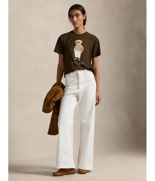 Футболка straight fit Polo Ralph Lauren, коричневый — фото 2