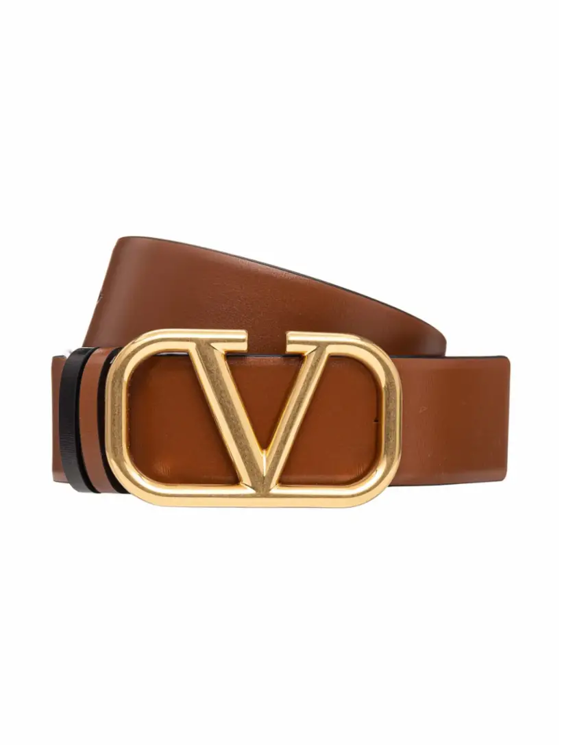 

Двусторонний ремень V-logo Valentino Garavani, коричневый