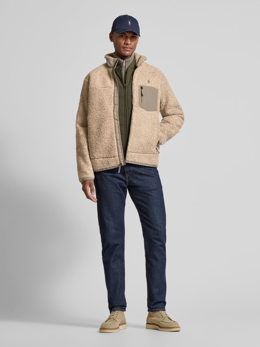 

Меховая куртка Тедди с нагрудным карманом Polo Ralph Lauren, коричневый