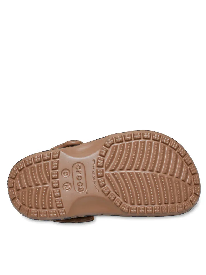 Crocs Классические сабо-мюли с животными принтами, коричневый — фото 4