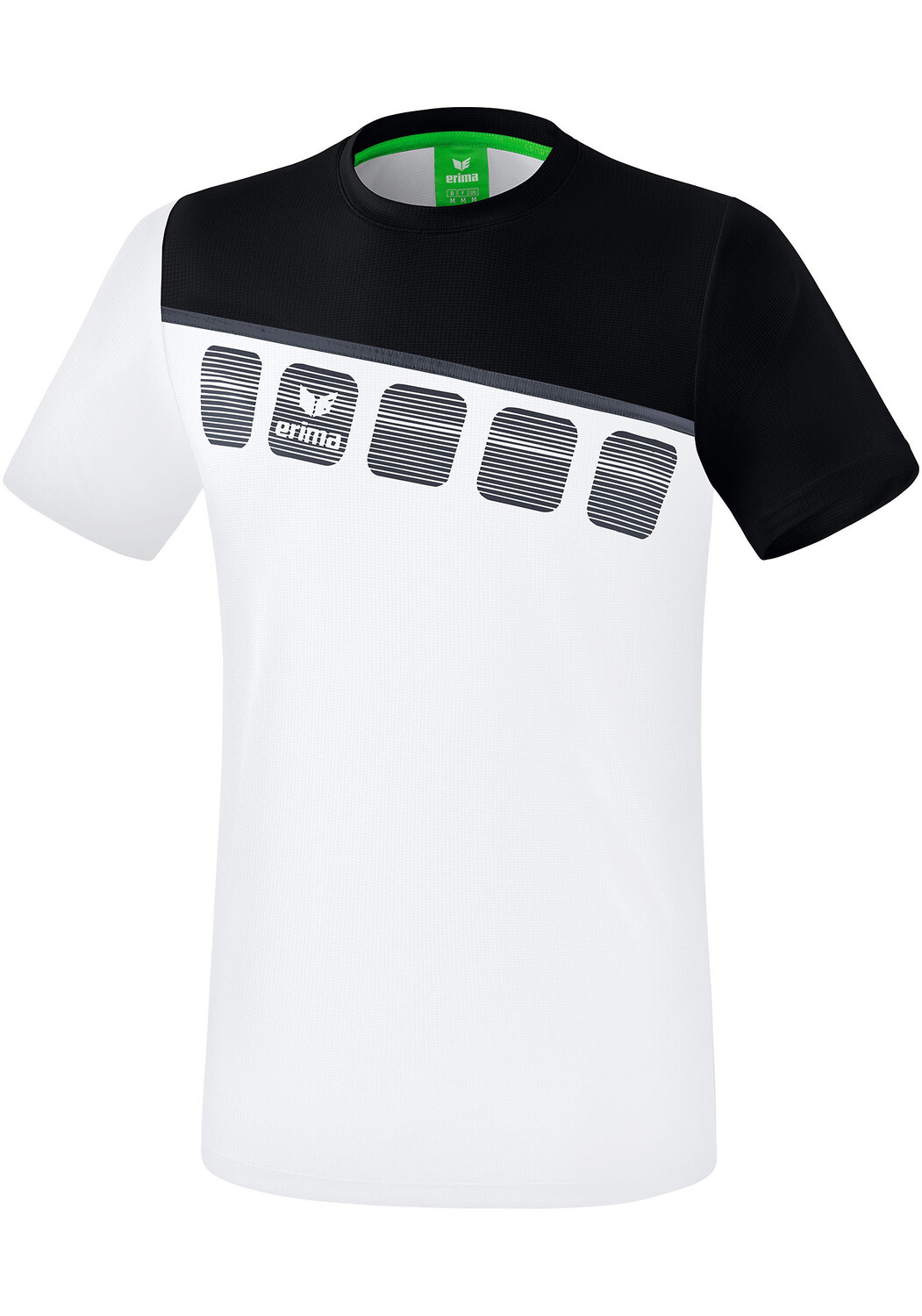 

Рубашка erima 5 C T Shirt, белый/черный/темно-серый