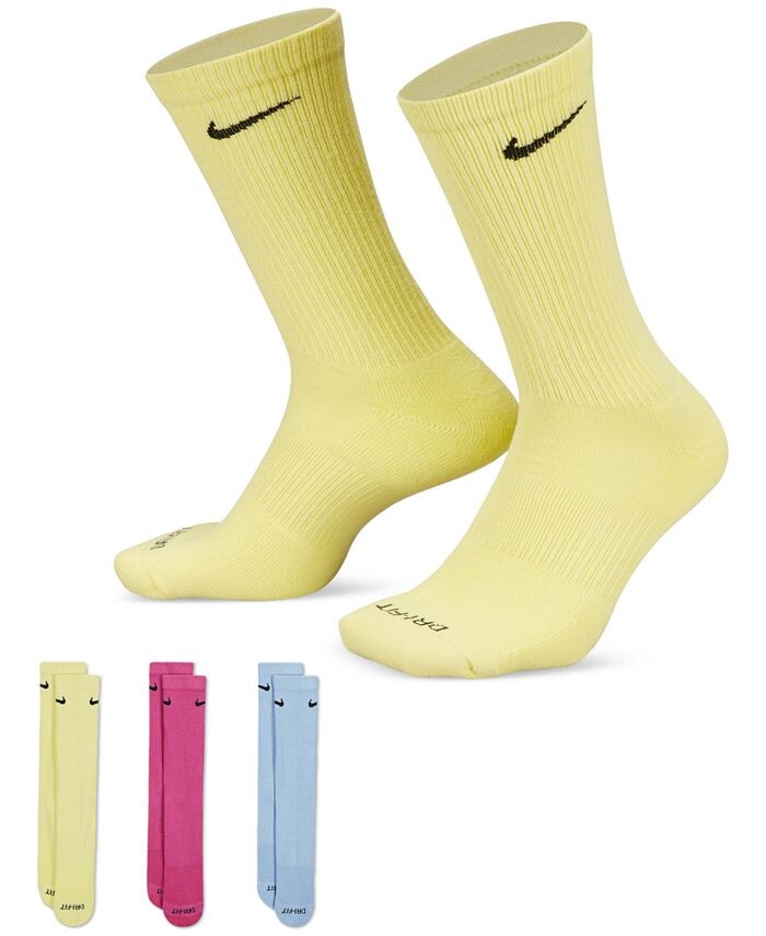 

Мягкие носки для тренировок Everyday Plus, 3 пары Nike, мультиколор