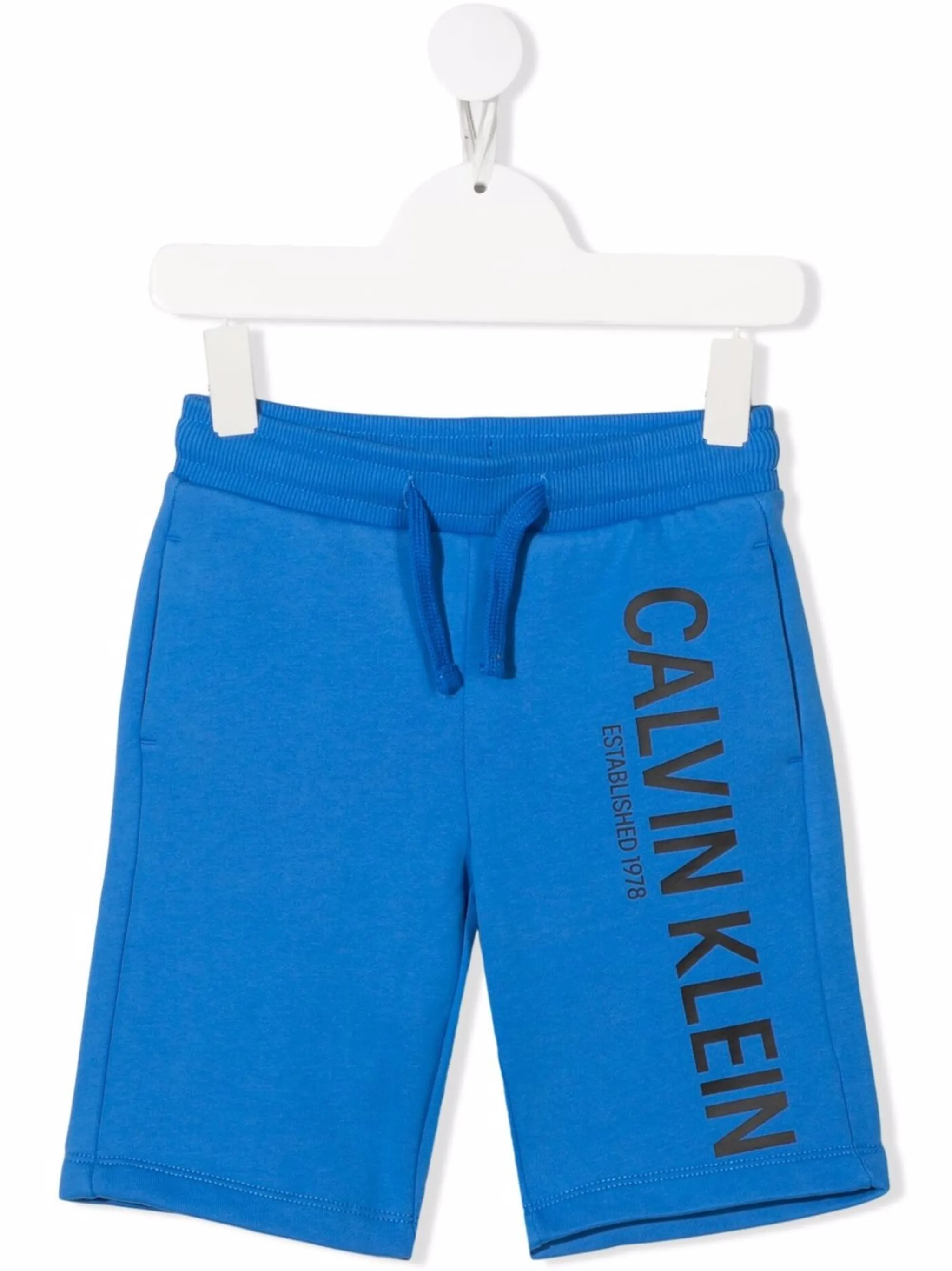 

Шорты с кулиской и логотипом Calvin Klein Kids, синий