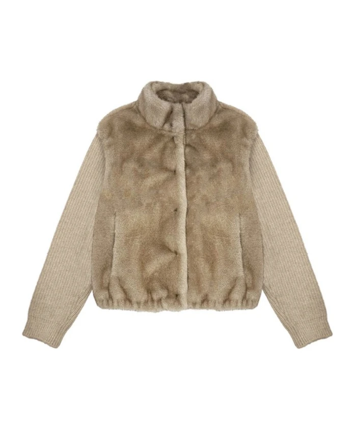 

Меховая куртка Маэля Mc2 Saint Barth, бежевый