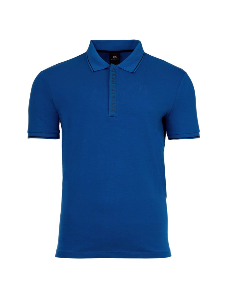 

Футболка поло Armani Exchange, цвет mazarine blue