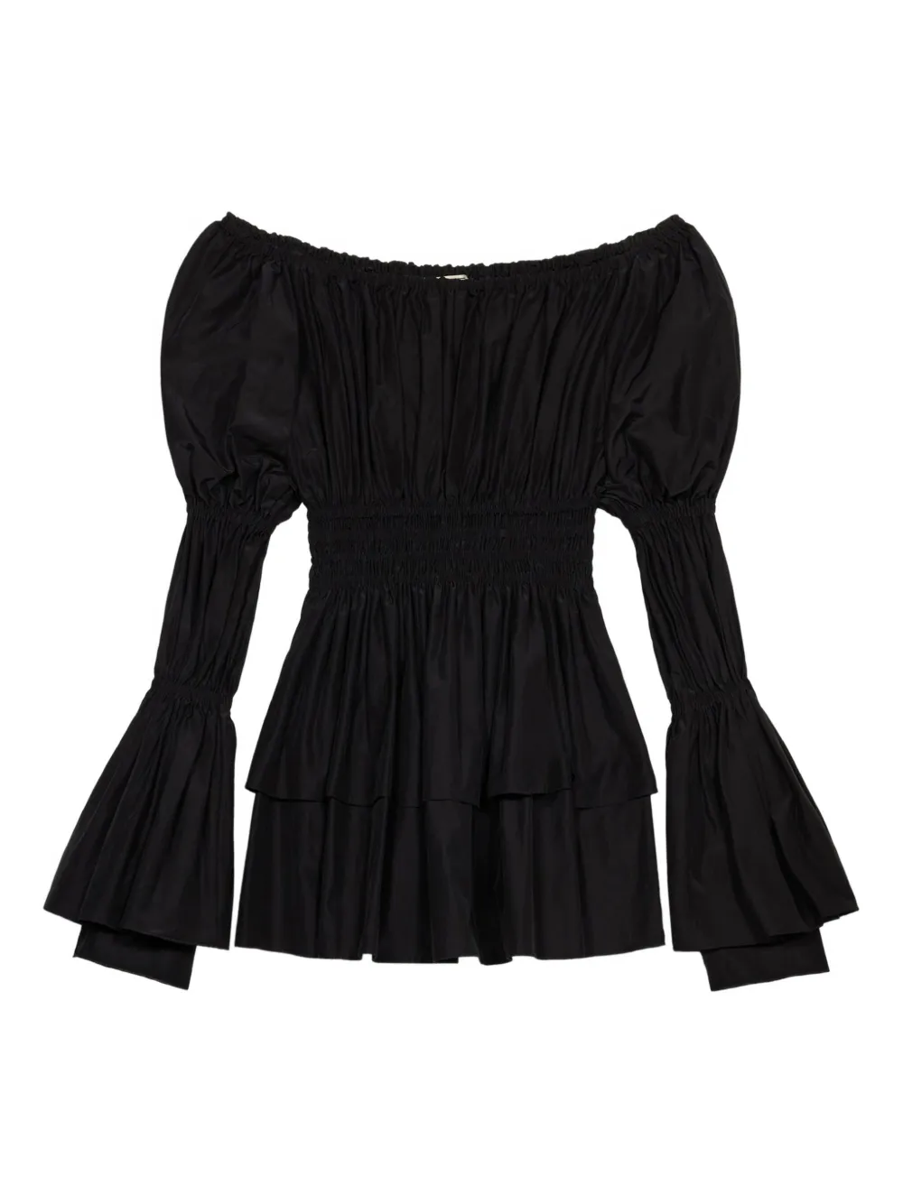 

Платье мини с открытыми плечами BLUMARINE, черный