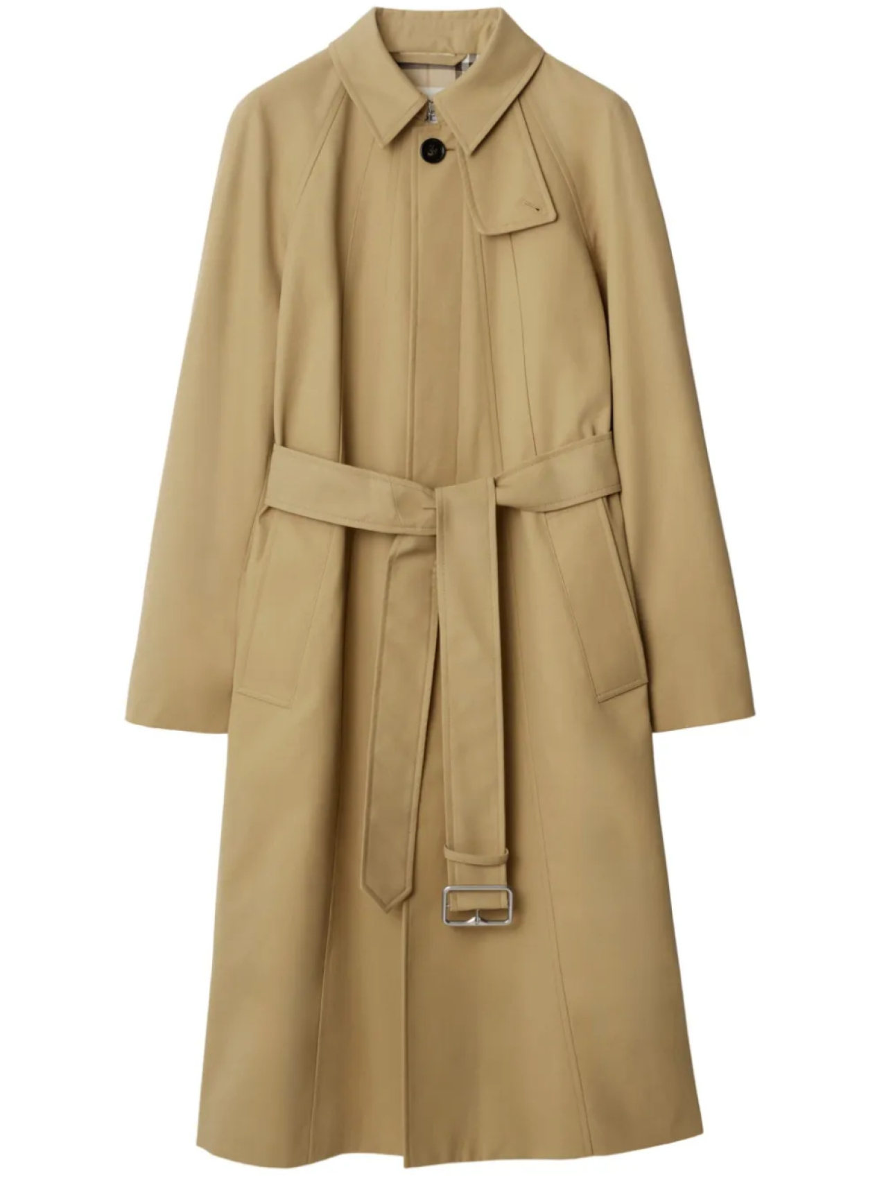 

Burberry однобортное пальто, нейтральный