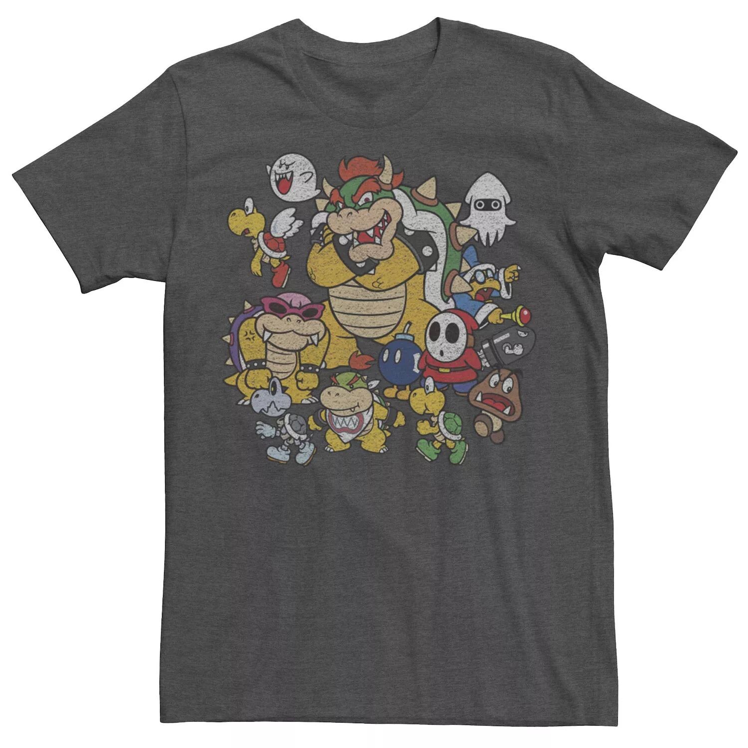 

Мужская футболка Nintendo Super Mario Bowser Enemy Group Licensed Character