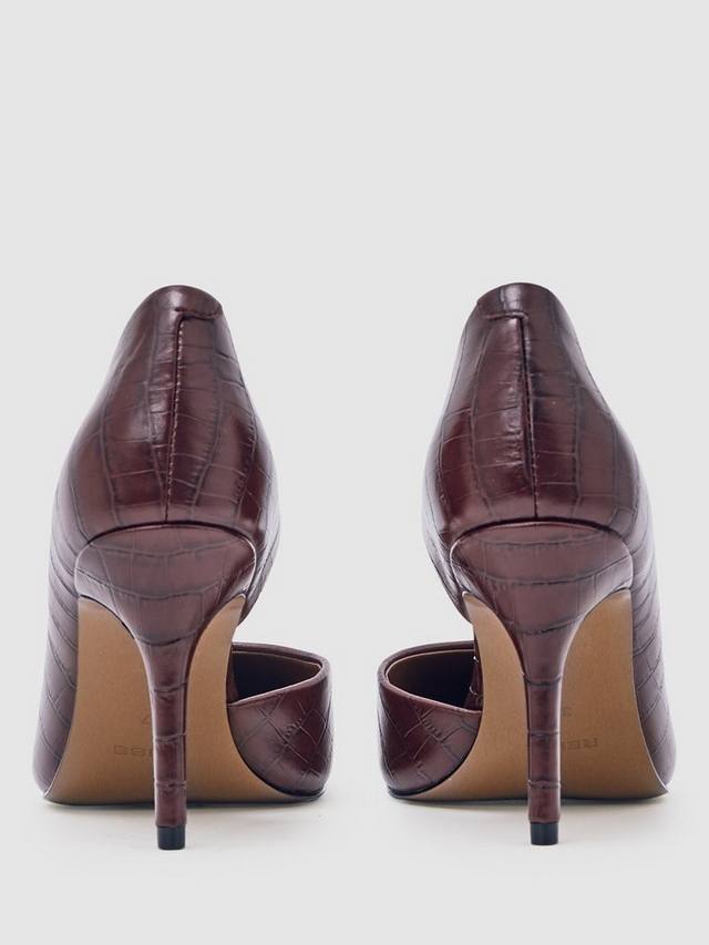 Туфли-лодочки Layla на шпильке из кожи Reiss, Burgundy — фото 4