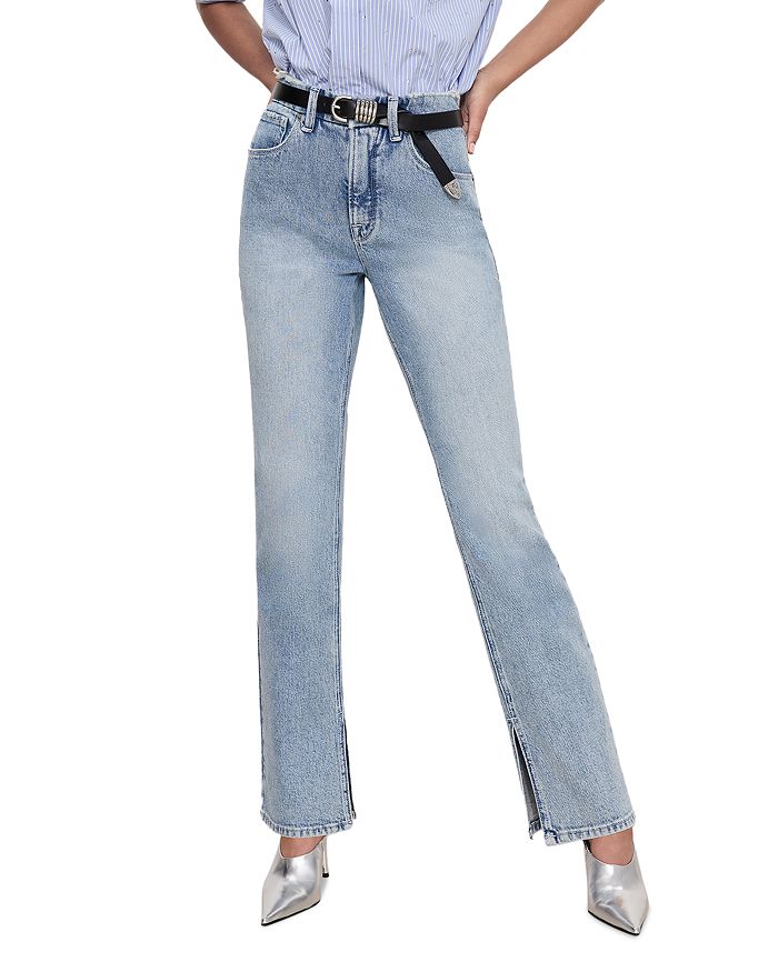 

Джинсы Good Icon High Rise Slit Inseam в цвете I750 Good American, синий