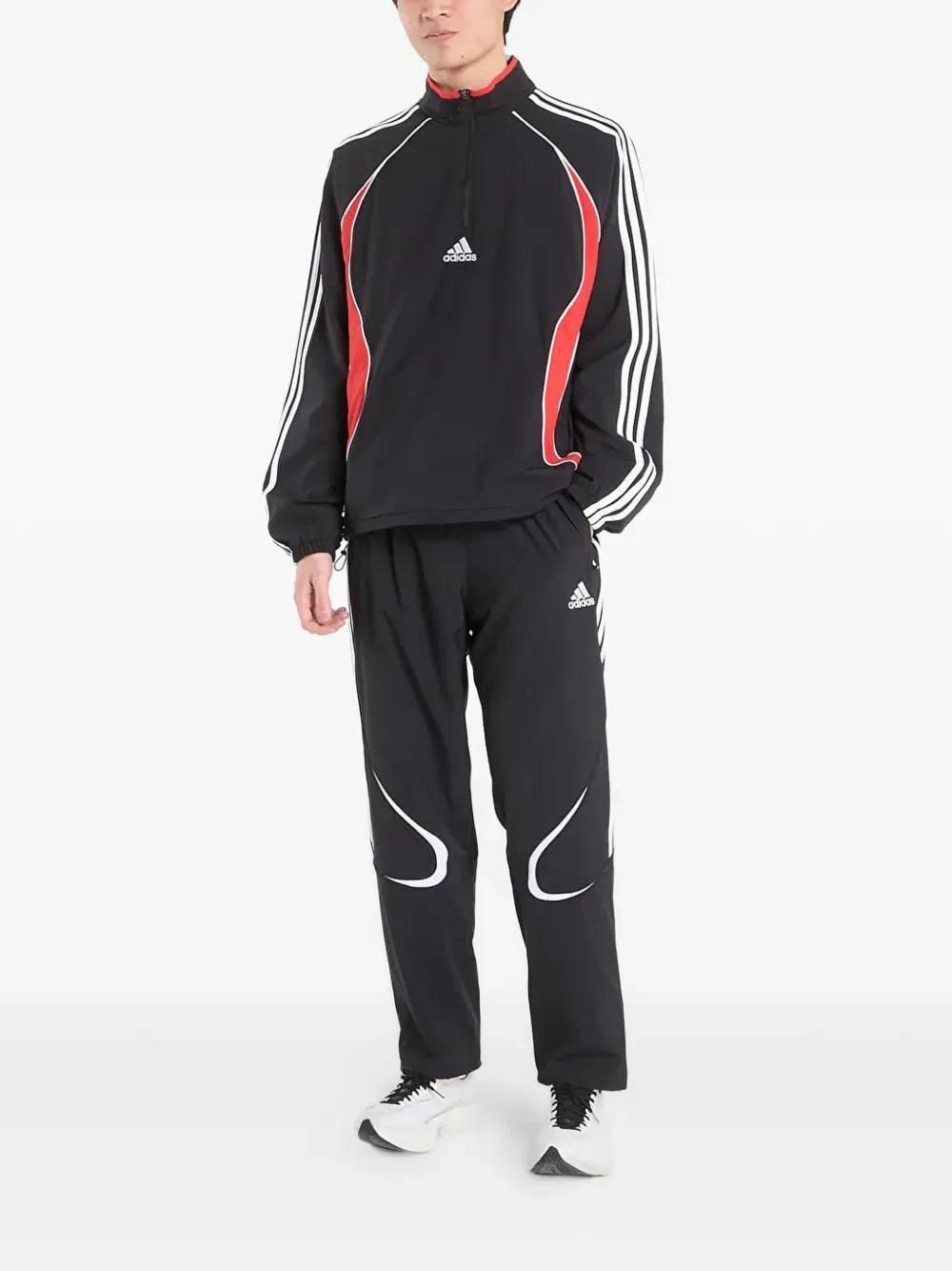 Толстовка Teamgeist с застежкой-молнией до середины груди Adidas, черный — фото 2