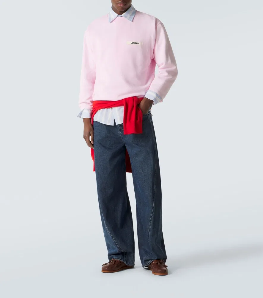 Толстовка из хлопкового флиса Gro Grain Jacquemus, розовый — фото 2