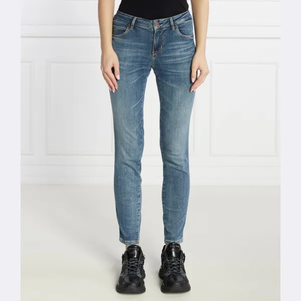 

Джинсы скинни с закругленными краями Guess, синий