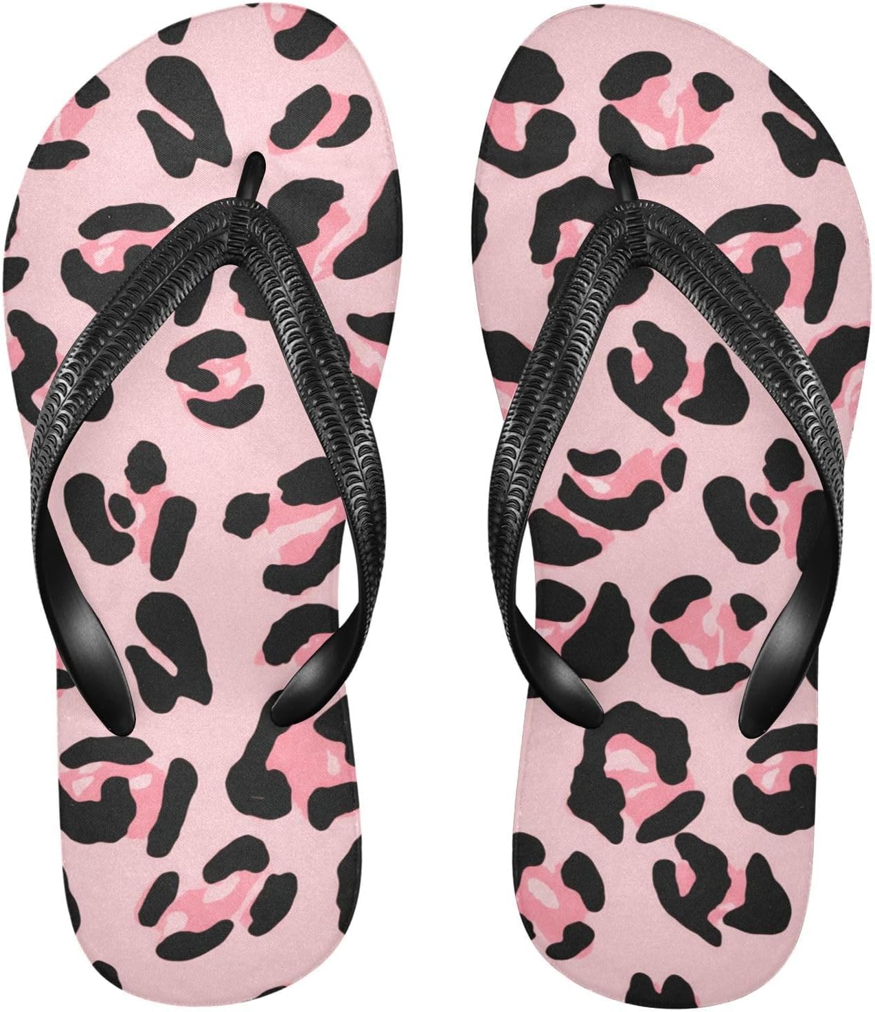 

Летние пляжные шлепанцы с леопардовым розовым принтом для женщин и мужчин, повседневные сандалии для душа, 20861803 Kfbe