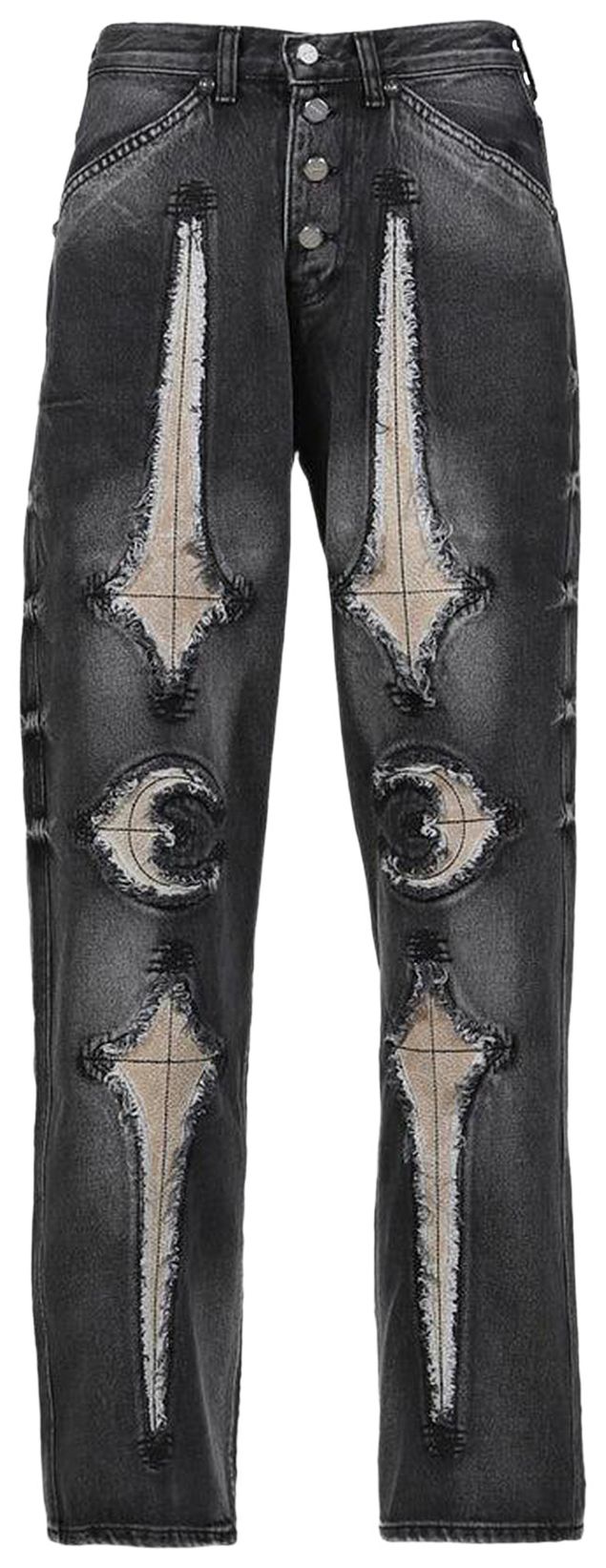 

Джинсовые брюки Thug Club TC Bone из натуральной кожи, черный