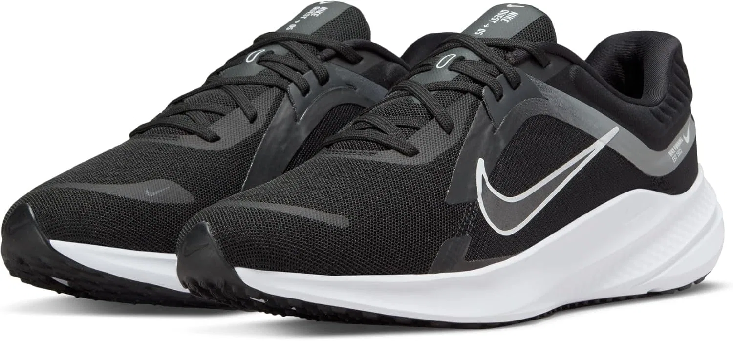 Мужские беговые кроссовки Nike Quest 5 DD0204, Black White Smoke Grey Dk Smoke Grey — фото 3