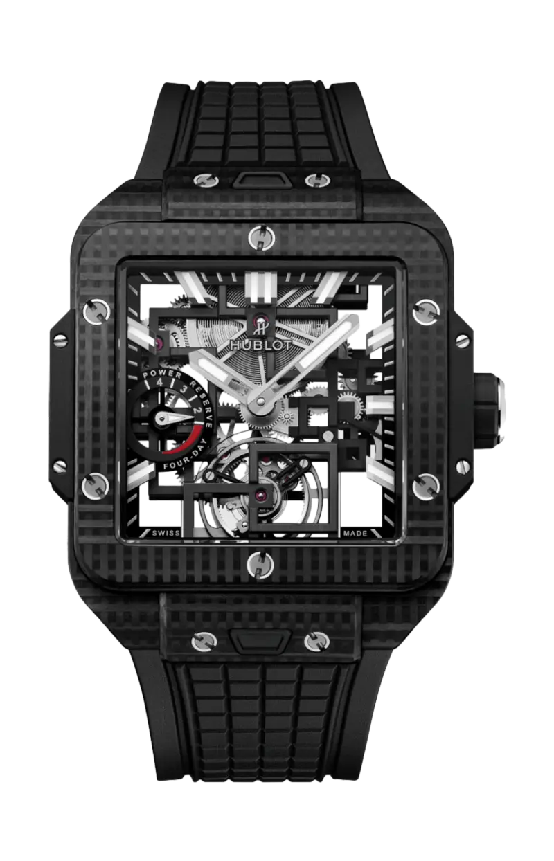 

Square bang турбийон, 4-дневный запас хода, 3d карбон, 42 мм - 805.qd.0170.rx HUBLOT