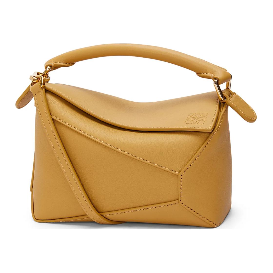 Loewe Мини-сумочка-пазл из классической телячьей кожи, женская, желтого цвета — фото 2