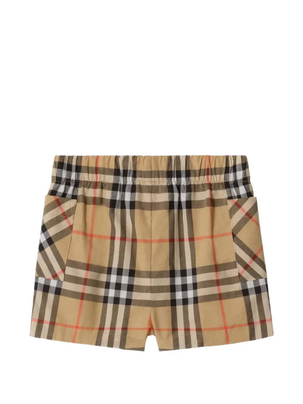 Комплект из двух предметов из хлопка в клетку BURBERRY KIDS, бежевый — фото 2