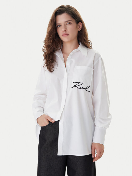 

Рубашка relaxed fit B1W11013 Karl Lagerfeld, белый