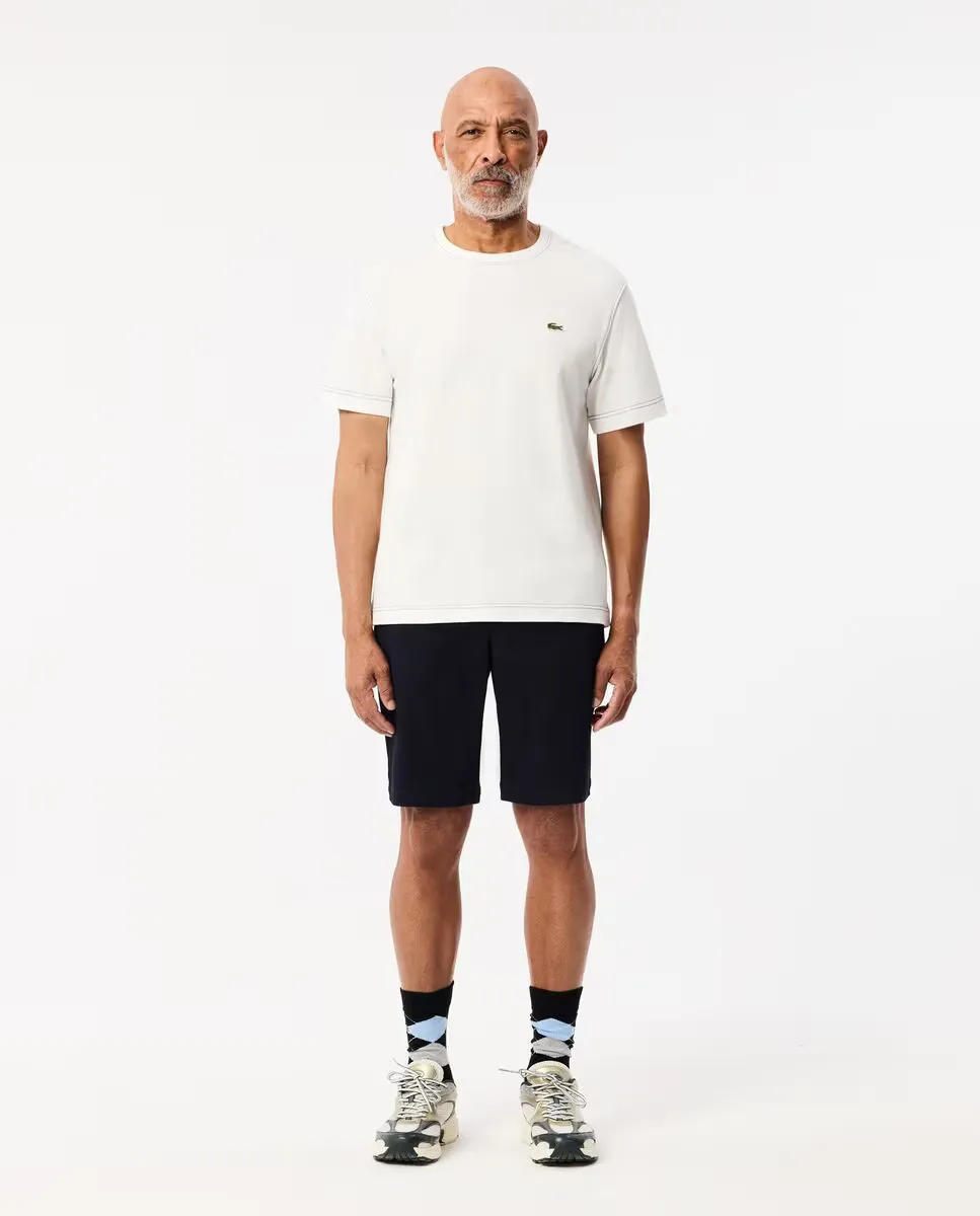 

Мужские облегающие шорты из эластичного хлопка Lacoste, темно-синий