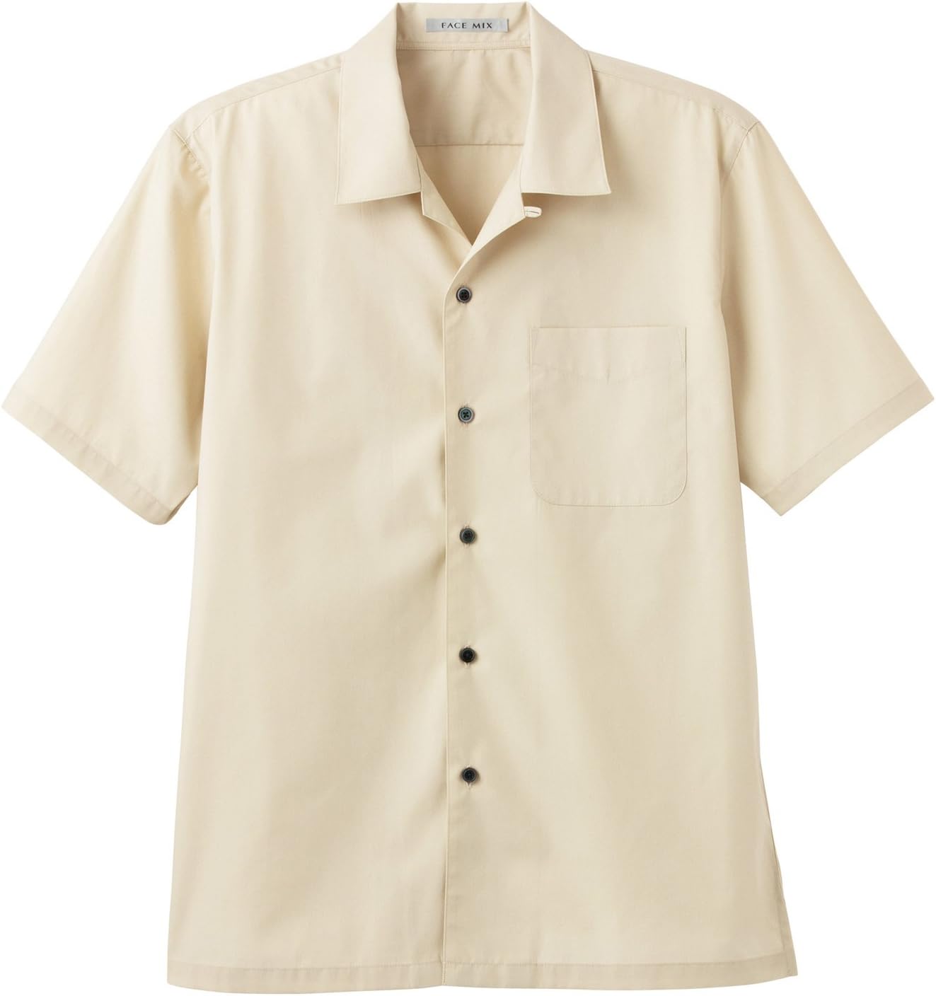 

Мужская рубашка FACEMIX с широким открытым воротником и коротким рукавом FB4529U, бежевый