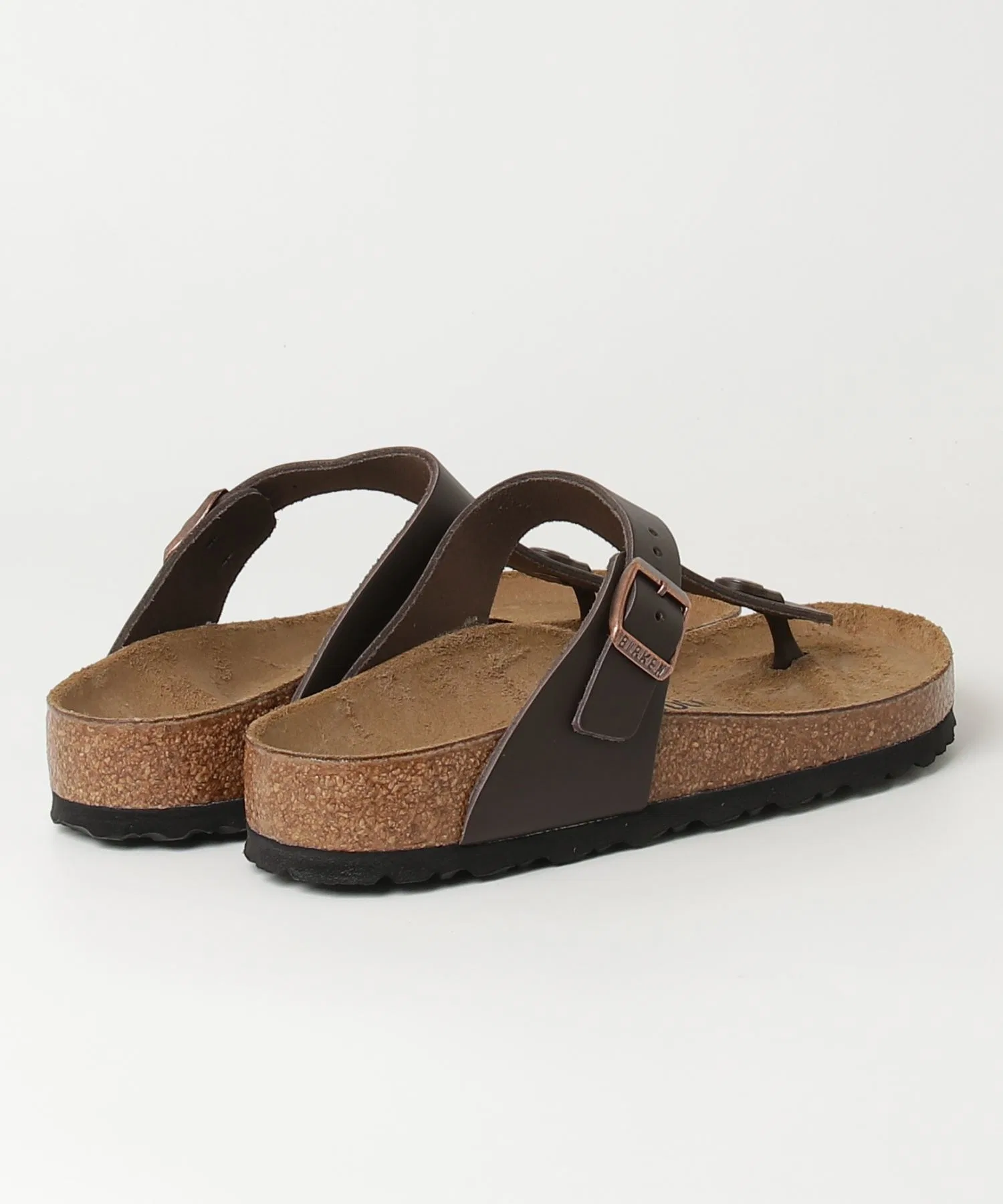 Унисекс сандалии Birkenstock Gizeh из натуральной кожи тёмно-коричневые — фото 4