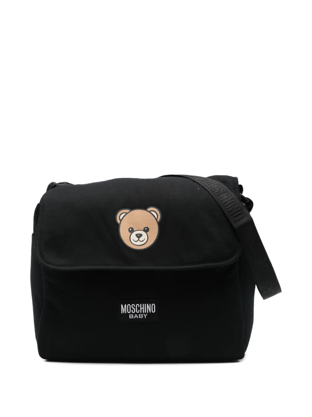 

Сумка для пеленания с принтом плюшевого мишки Moschino Kids, черный