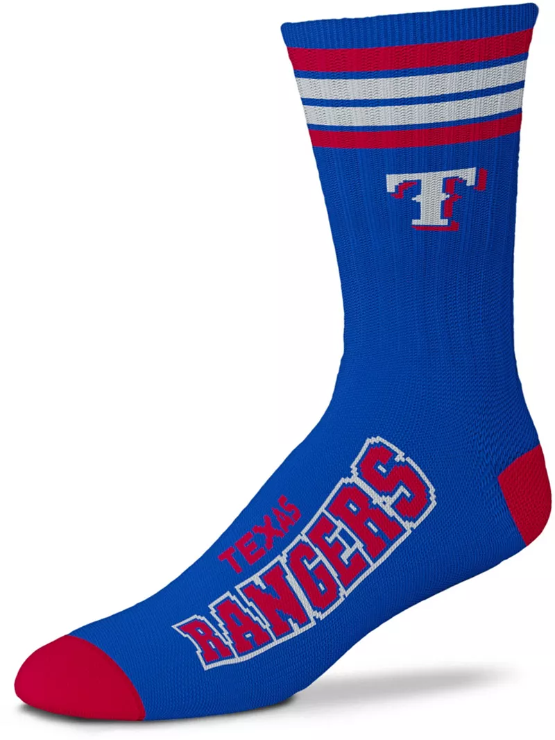 

Синие носки Deuce Crew с 4 полосками для босых ног Texas Rangers For Bare Feet