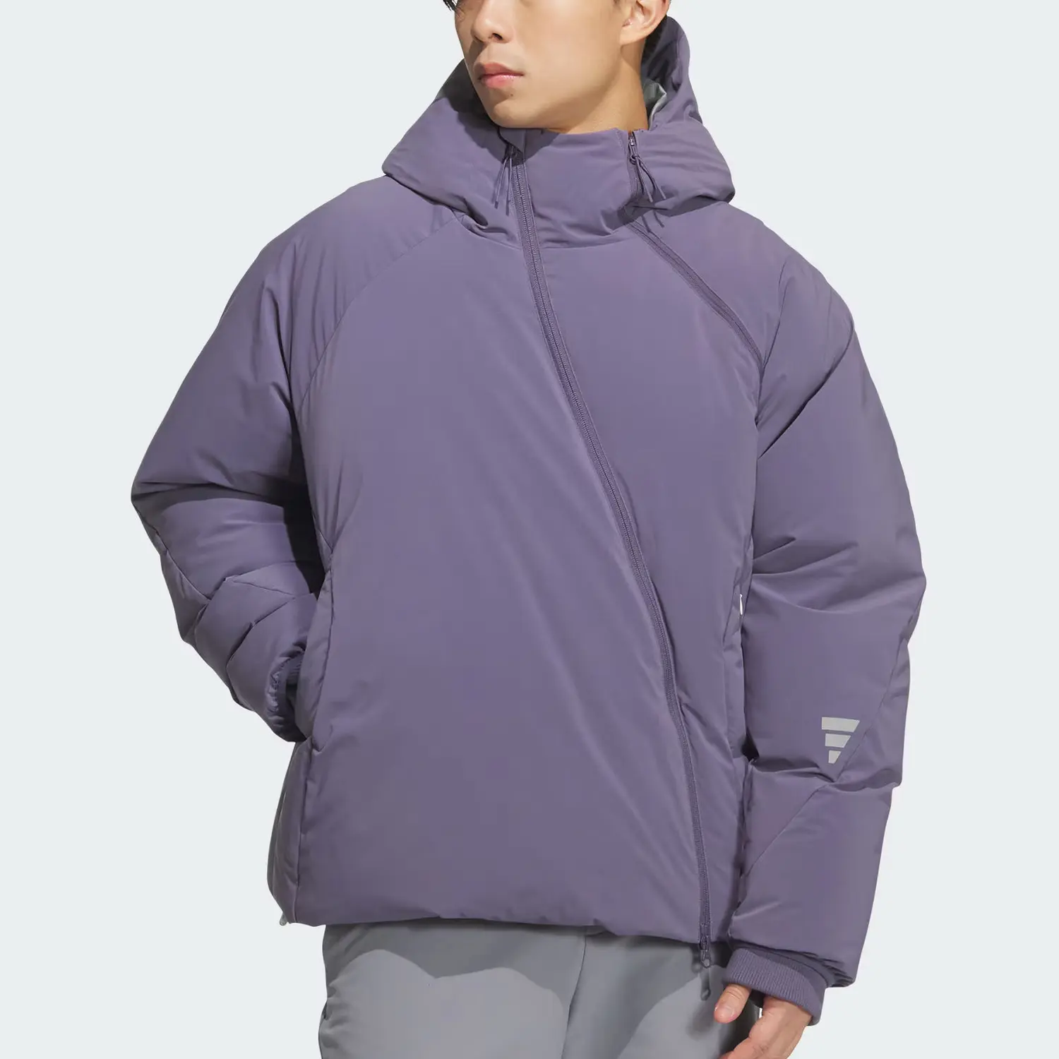 Пуховик FOS FUTURE STYLE мужской Adidas, мягкий фиолетовый — фото 4
