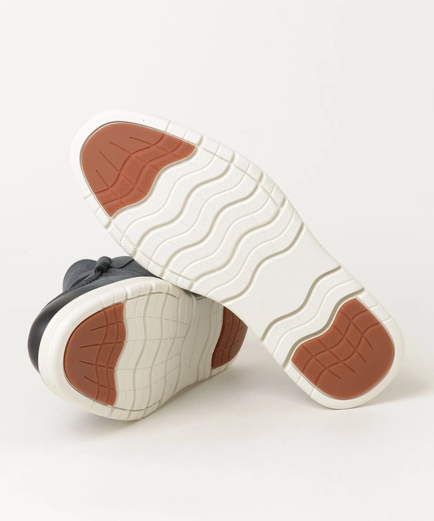 Мужские кожаные лоферы ROCKPORT Cambridge Ease тёмно-синие — фото 4