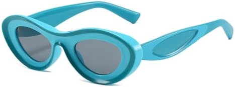 

Солнцезащитные очки «Кошачий глаз» 2026 года для женщин, винтажные двухцветные овальные солнцезащитные очки для мужчин, сине-зеленые оттенки, модные ретро-очки MTZJH, C3