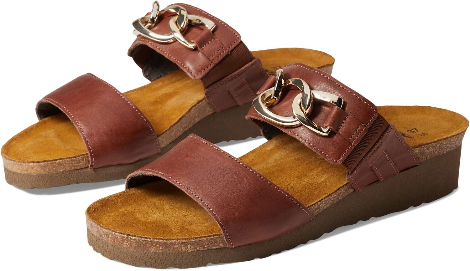 Сандалии на плоской подошве Victoria Naot, цвет Soft Chestnut Leather