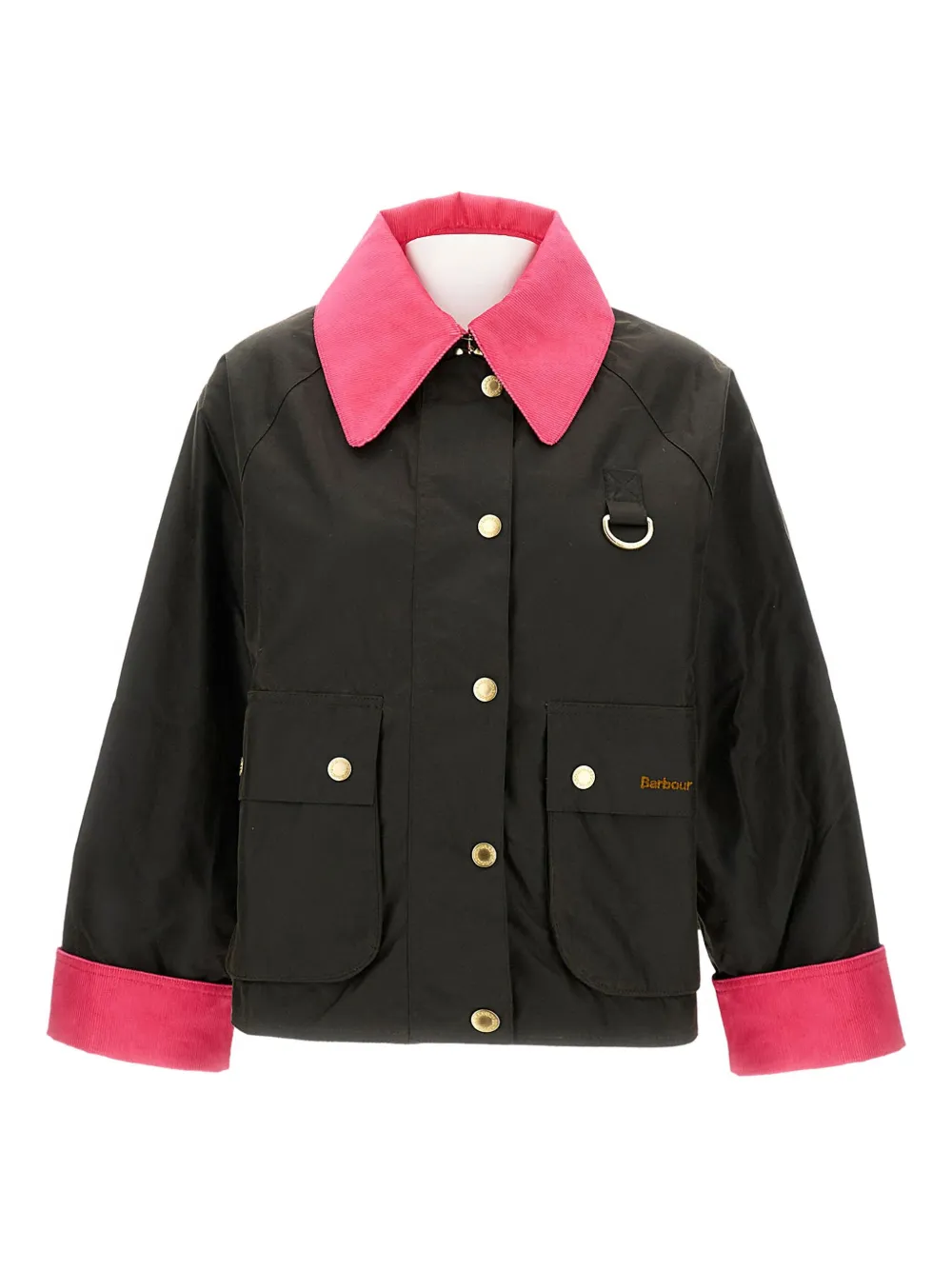 

Двухцветная хлопковая куртка Barbour, зеленый