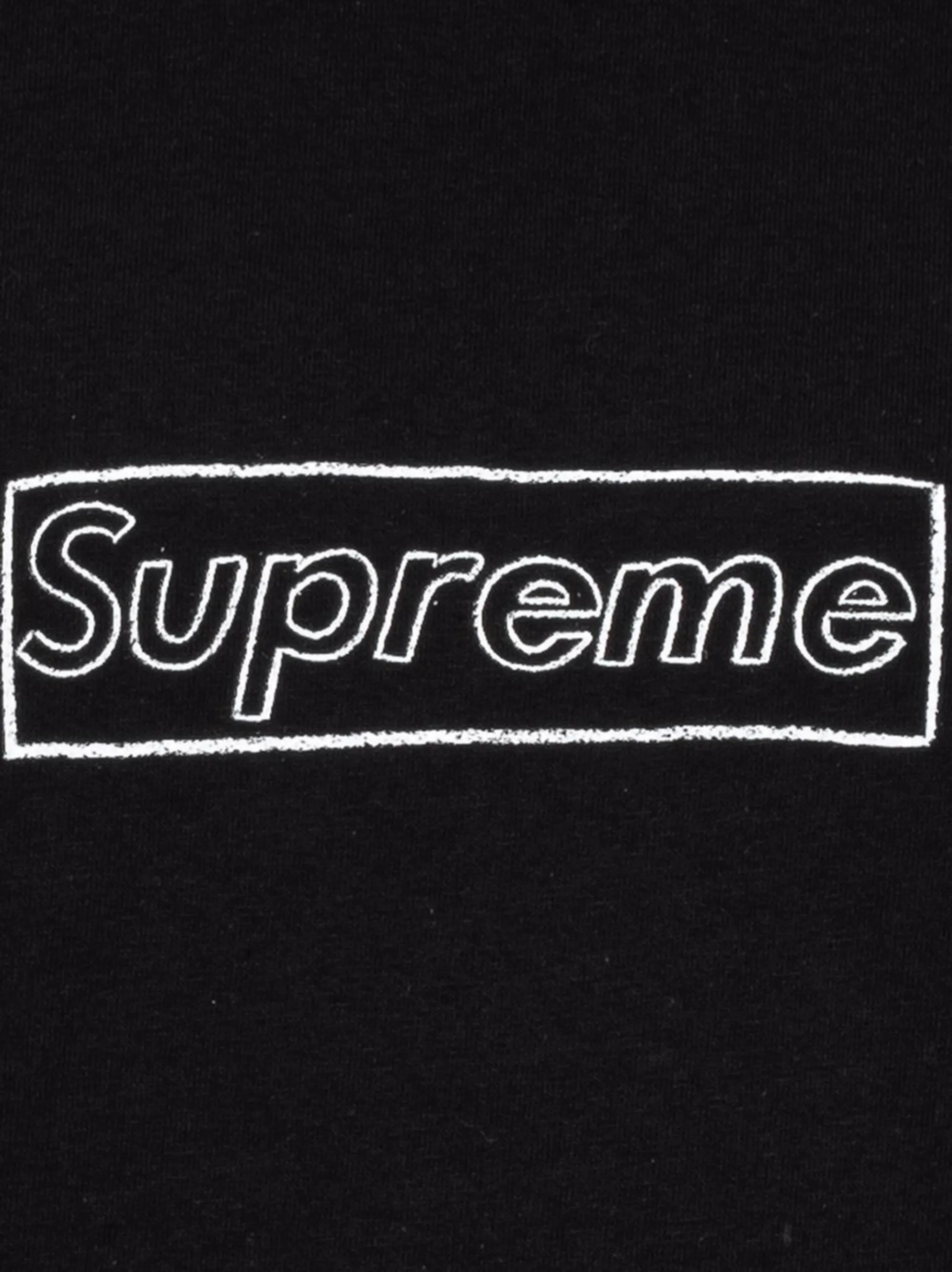 Футболка Chalk Logo из коллаборации с Kaws Supreme, черный — фото 3