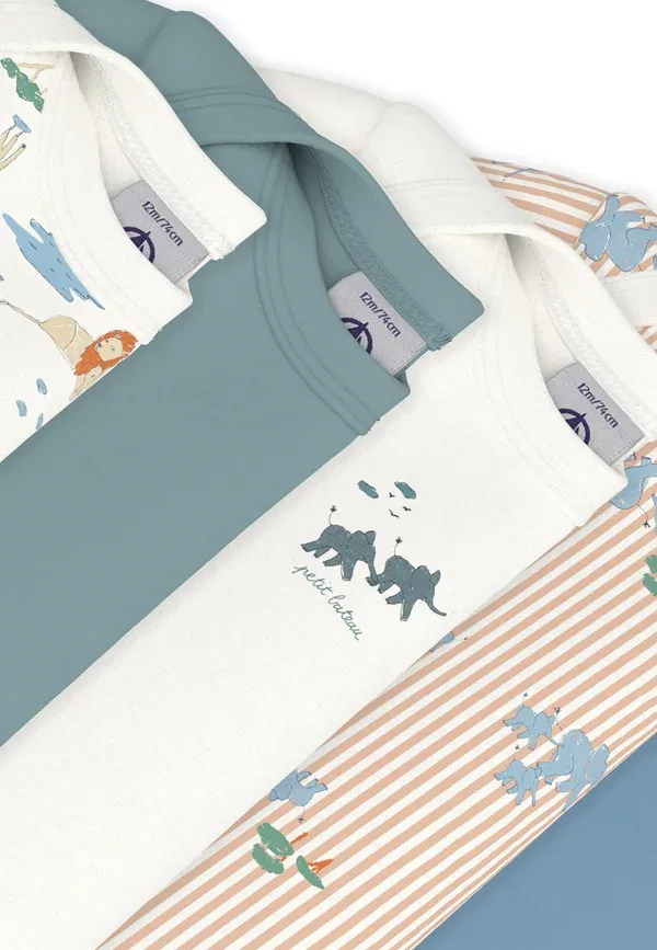 Набор из 5 боди Petit Bateau, разноцветный — фото 3