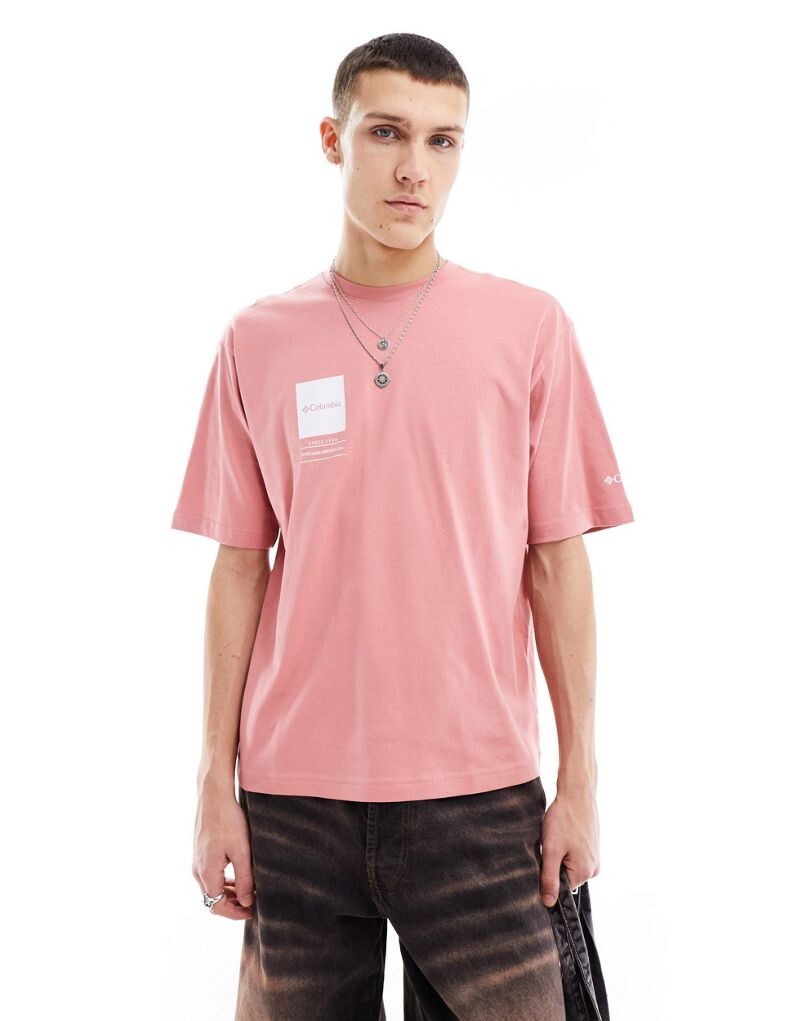 

Columbia – Barton Springs II – розовая футболка оверсайз – только на ASOS