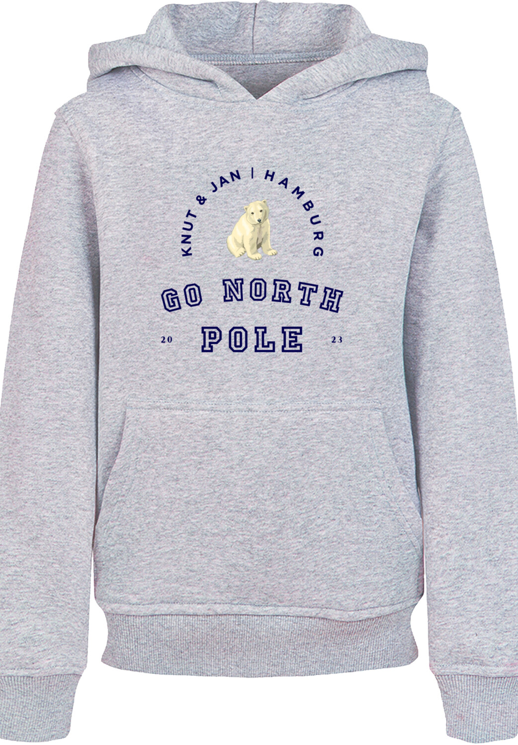 

Пуловер F4NT4STIC Hoodie Eisbär Knut & Jan Hamburg, цвет grau meliert
