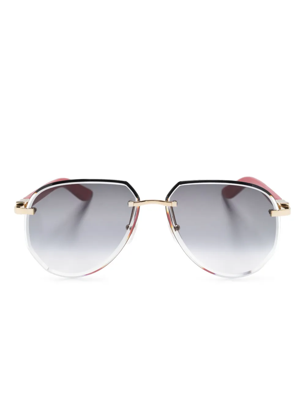 

Солнцезащитные очки-пилоты C Decor Cartier Eyewear, красный
