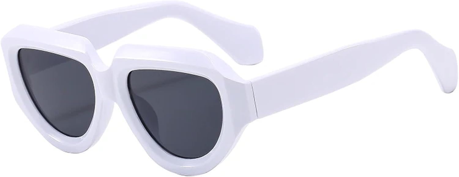 

Модный тренд: ретро-солнцезащитные очки с огранкой «под носки», овальной оправой, широкими зеркальными дужками, многоугольной оправой, персонализированной большой оправой TVTBBVV, White