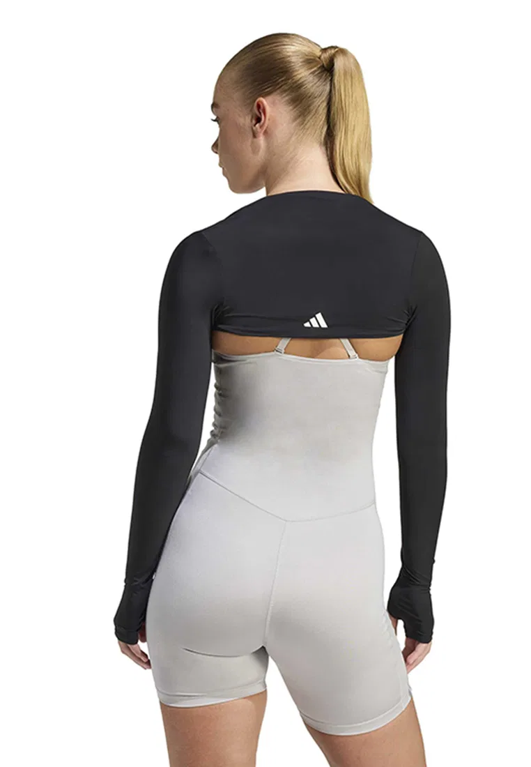 Женский кардиган, контурный крой, Power Essentials Adidas, черный — фото 2