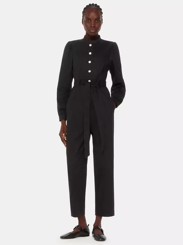 

Комбинезон Whistles Petite Andrea Long Sleeve, черный