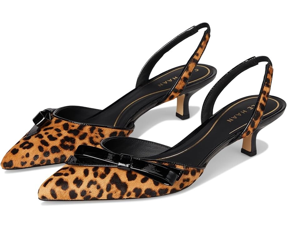 

Туфли Cole Haan Noella Bow Sling Pump, цвет Leopard Print Haircalf