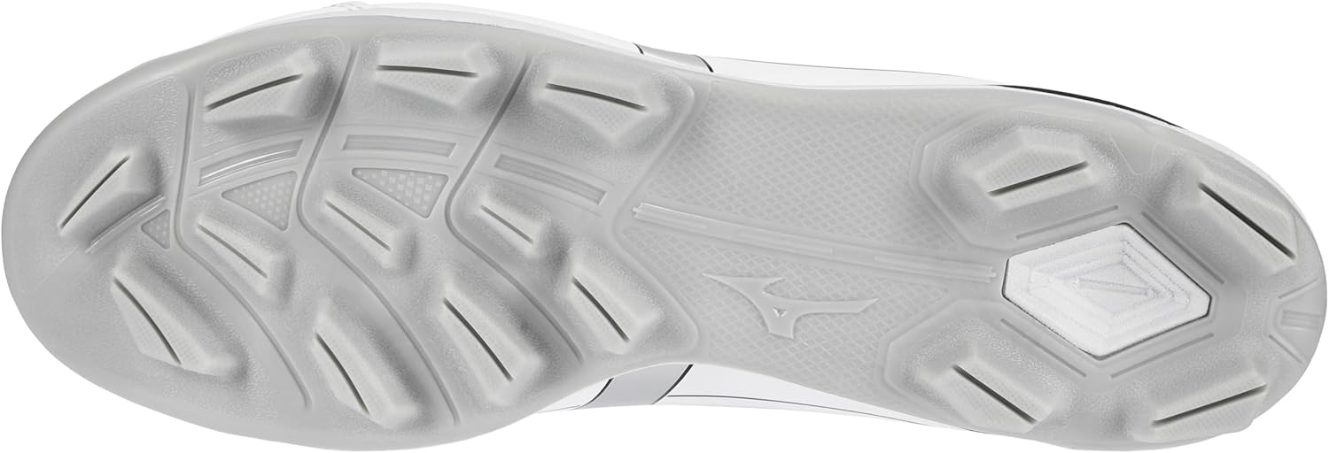 Мужские кроссовки Mizuno Cushionrevo Diamond Mid с шипами TPU, белый/черный — фото 2
