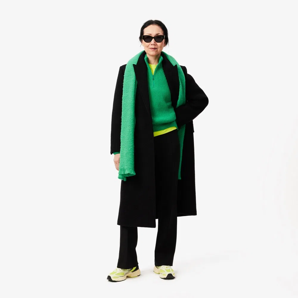 Женский свитер Lacoste 3D-эффект, зелёный — фото 4