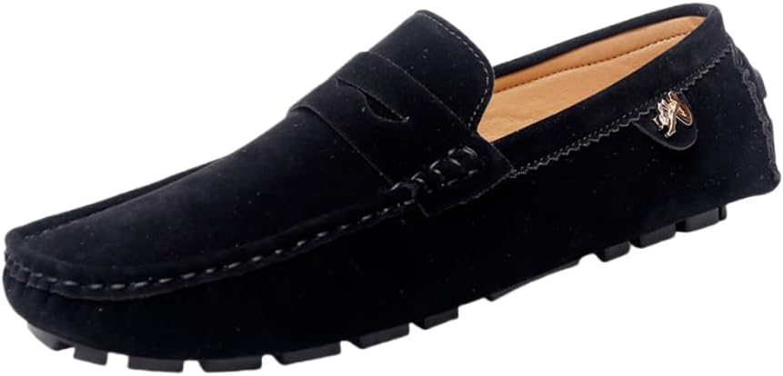 

Мужские мокасины Penny Loafer, водительские туфли, удобные нескользящие слипоны, мужская обувь на все сезоны Hhhchpm, черный