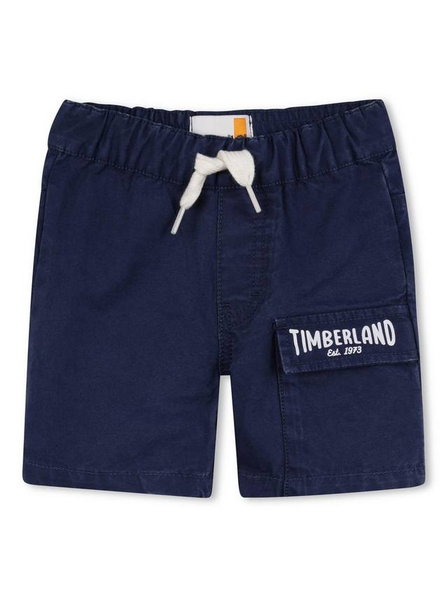 

Детские хлопчатобумажные габардиновые шорты Timberland, цвет Medieval Blue