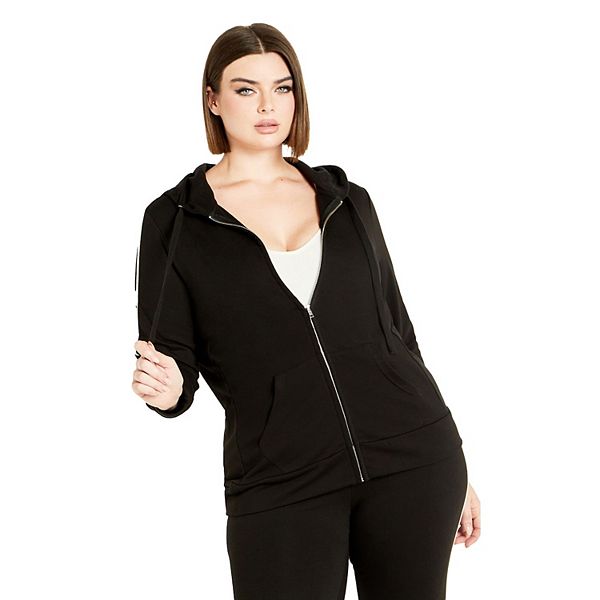 

Женская куртка plus size с двойной полосой Avenue, Black